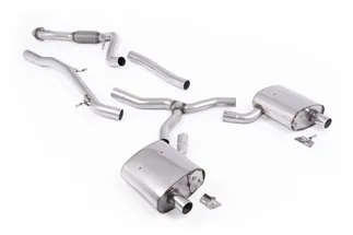 Milltek Catback Exhaust System, For B9.5 Audi A4 Quattro - No Tips