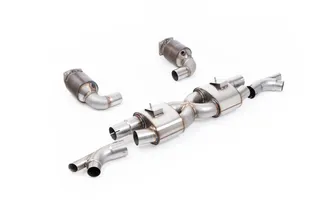 Milltek Resonated Full Exhaust With HJS Sports Cats For 991.2 Porsche 911 Turbo S