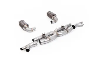 Milltek Race X Pipe Full Exhaust With HJS Sports Cats For 991.2 Porsche 911 Turbo S