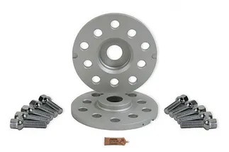 Spulen Wheel Spacer Pair & Bolts - 15mm (White Zinc) - 66.6 Hub