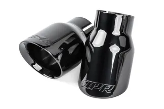 APR 3.5" Slash-Cut Exhaust Tip Kit, Double Walled, Diamond Black Polished