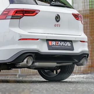 Remus Non-Resonated Catback Exhaust System For VW MK8 GTI - Chrome Tips