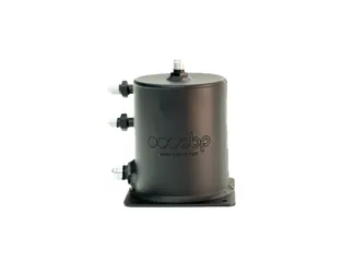 OBP 1 Litre Base Mount Fuel Swirl Pot with JIC Fittings - Black