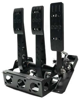 OBP Track-Pro V2 Floor Mounted 3 Pedal System, Angled Cradle Box - Black