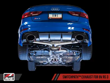 AWE SwitchPath Exhaust for Audi 8V RS 3 - Diamond Black RS