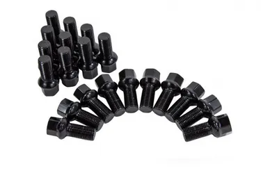 Spulen Ball Seat Wheel Bolt Black - 14x1.5x 27mm Length - 20 Pack